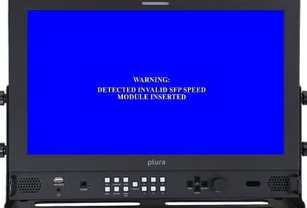 Plura IP 2110 Monitor SFP Warning